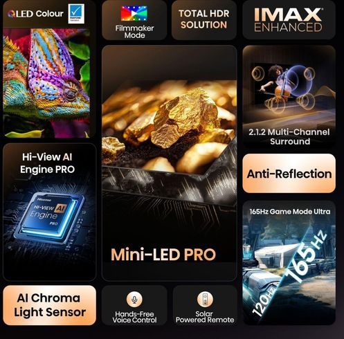 Hisense 100U7Q PRO - 100 inch - 4K MiniLED - TV
