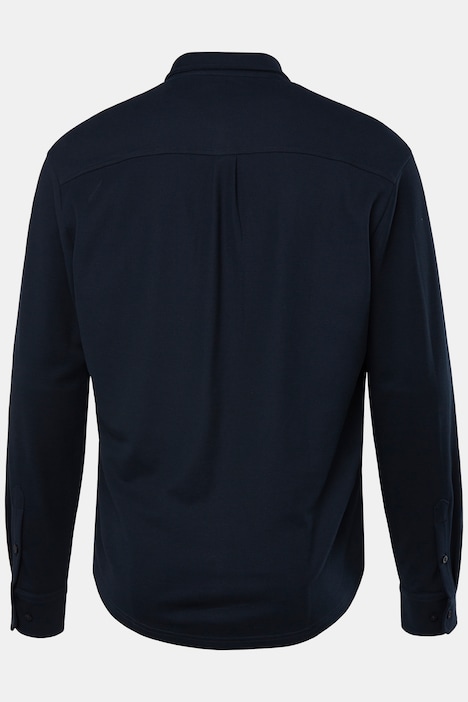JP 1880 Piquéhemd, Langarm, Mini-Buttondown-Kragen, Modern Fit, bis 8 XL