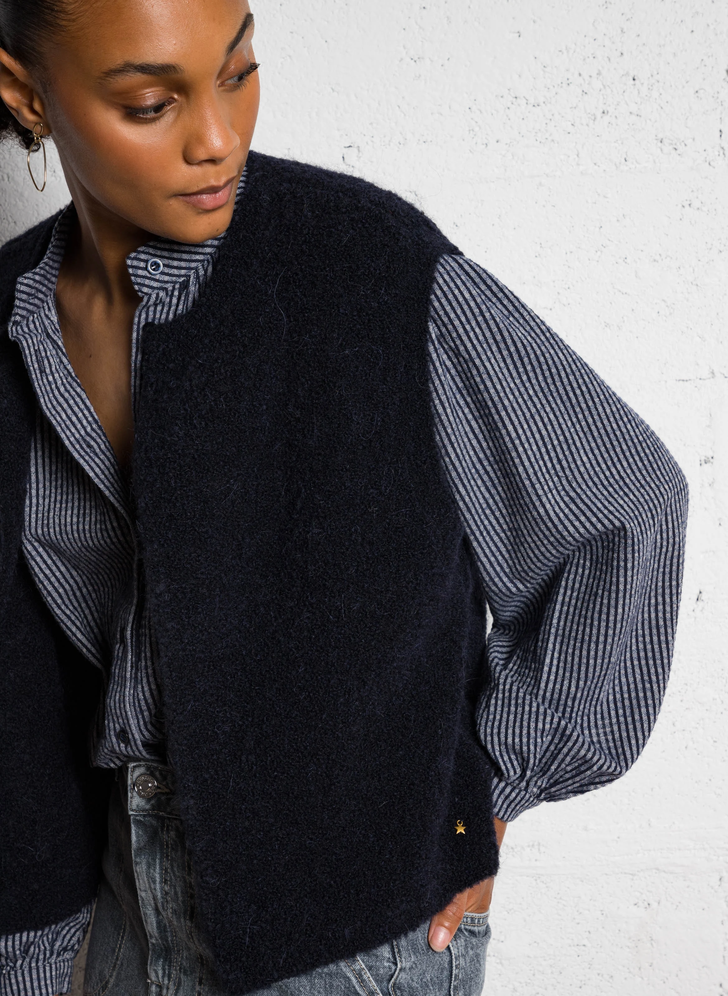 ACHILLE - Gilet col rond | Bleu
