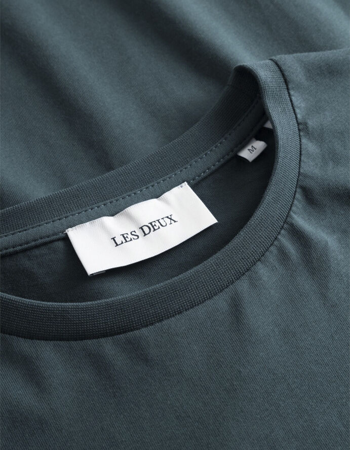 Les Deux Camden T-Shirt Pine green/ivory
