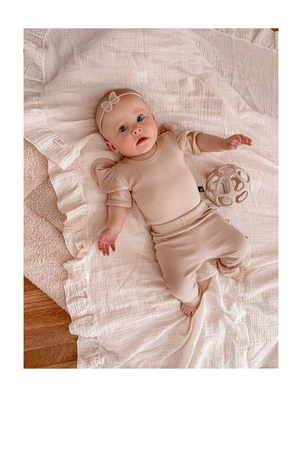 Babystyling baby broek beige