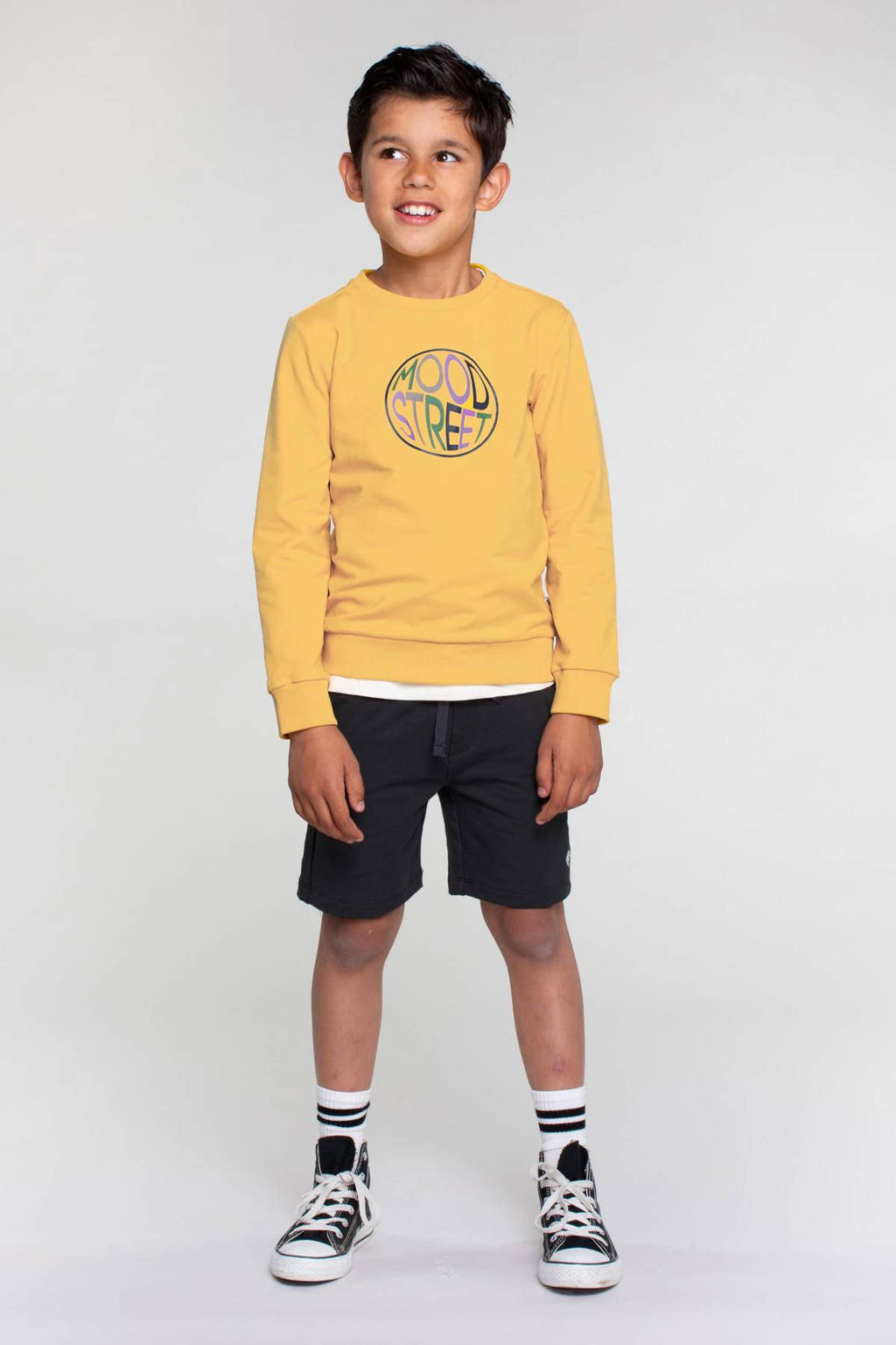 Moodstreet regular fit sweatshort zwart