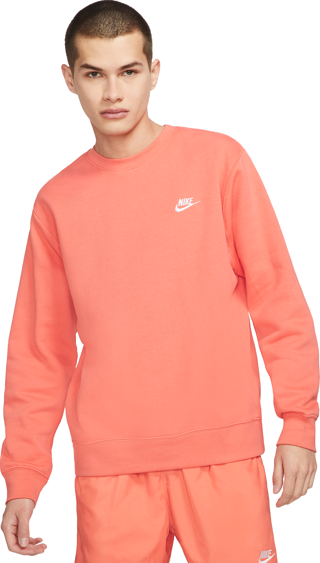 Nike Club Crew Sweatshirt Rot Weiss F814