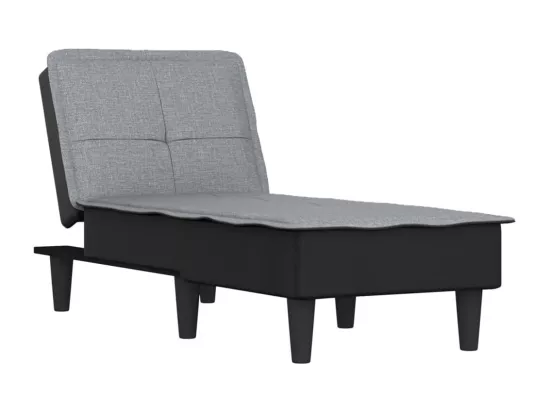 Prolenta Premium - Chaise longue gris clair tissu