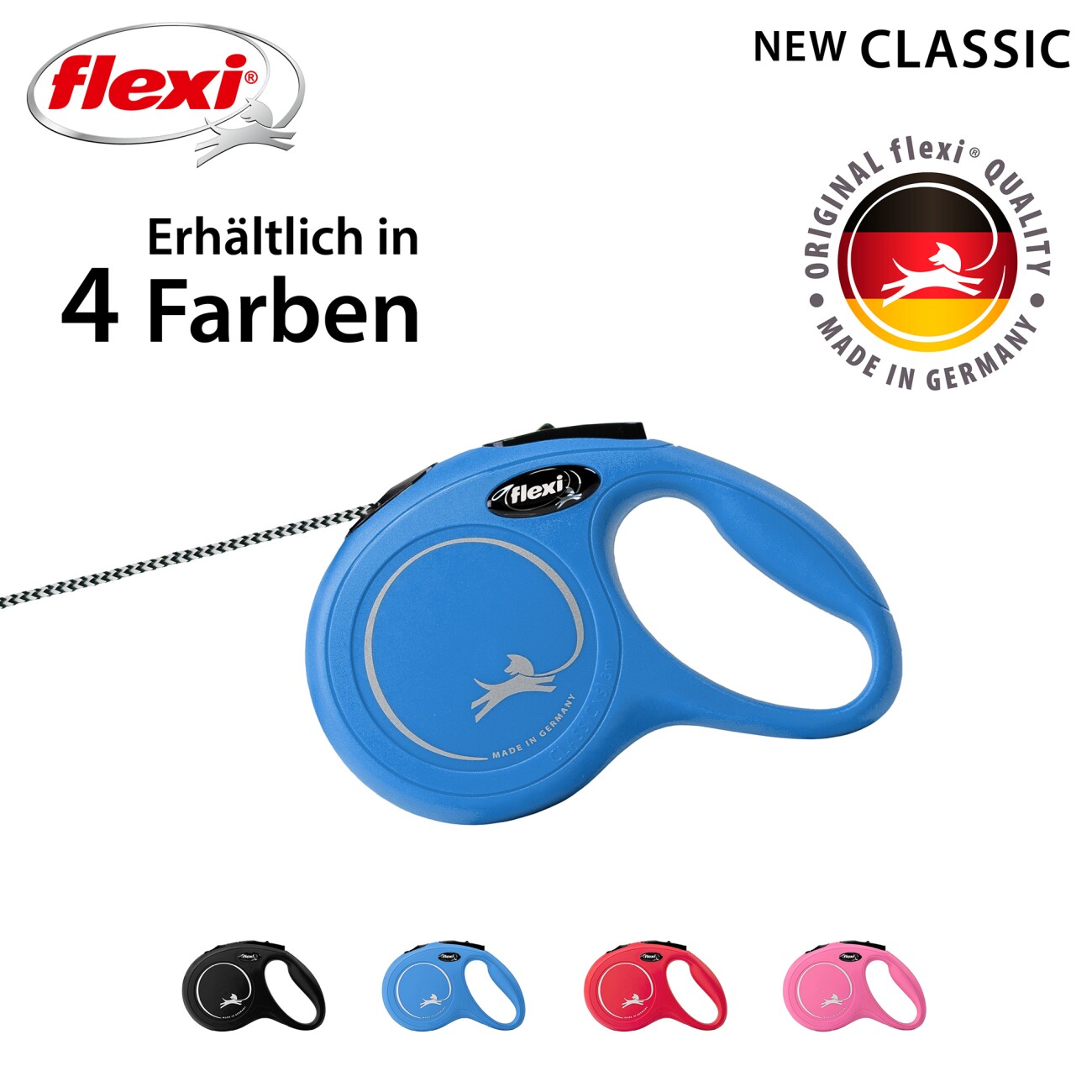 Flexi New Classic Seil blau XS, 3 m, 8 kg