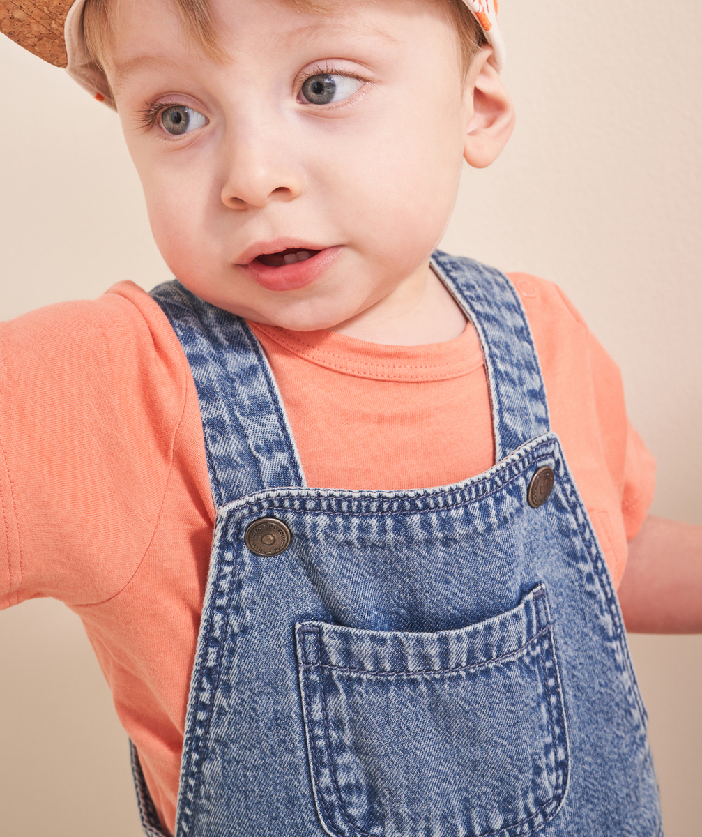 salopette bébé garçon en denim low impact