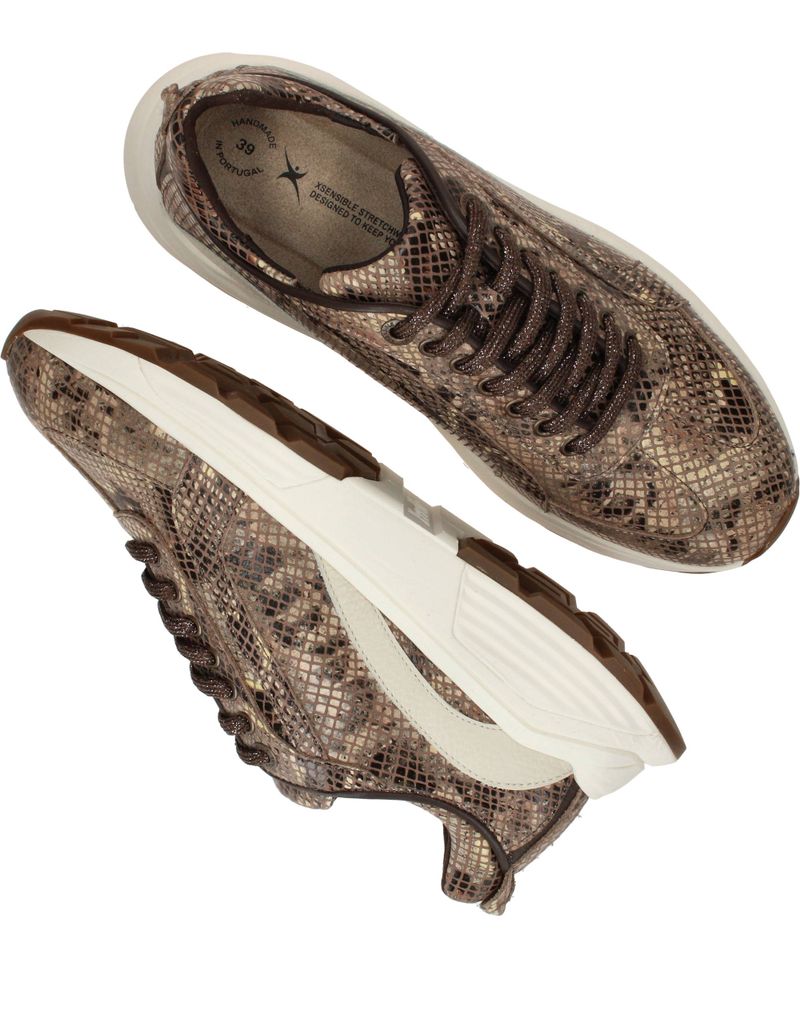 Xsensible Bailey Stretchwalker Sneakers Bruin Dames