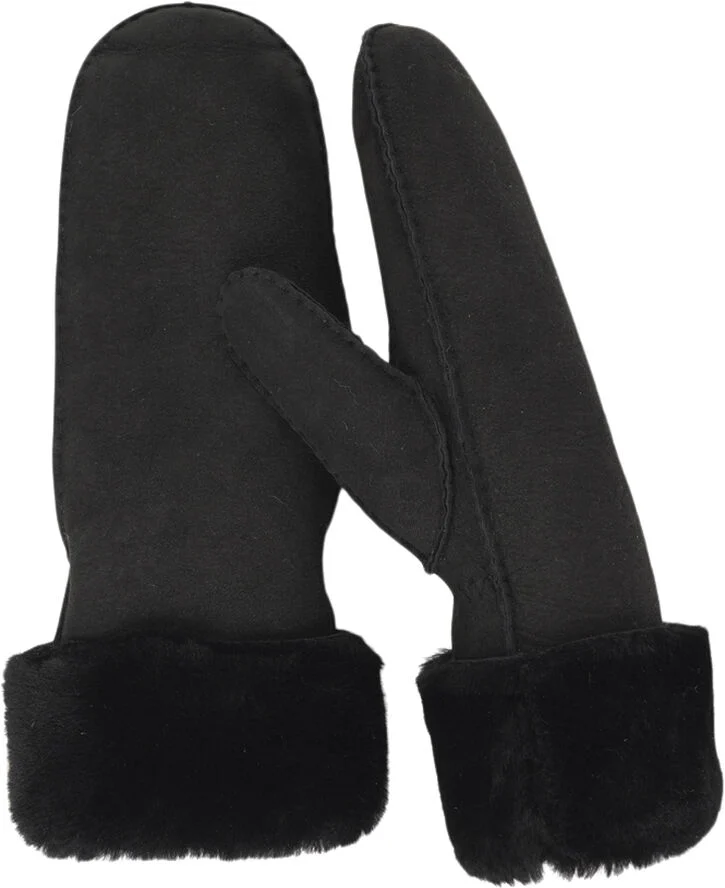 Lovelies CIMA - LONG SHEARLING MITTEN W/ SHEARLING CUFF Black / black