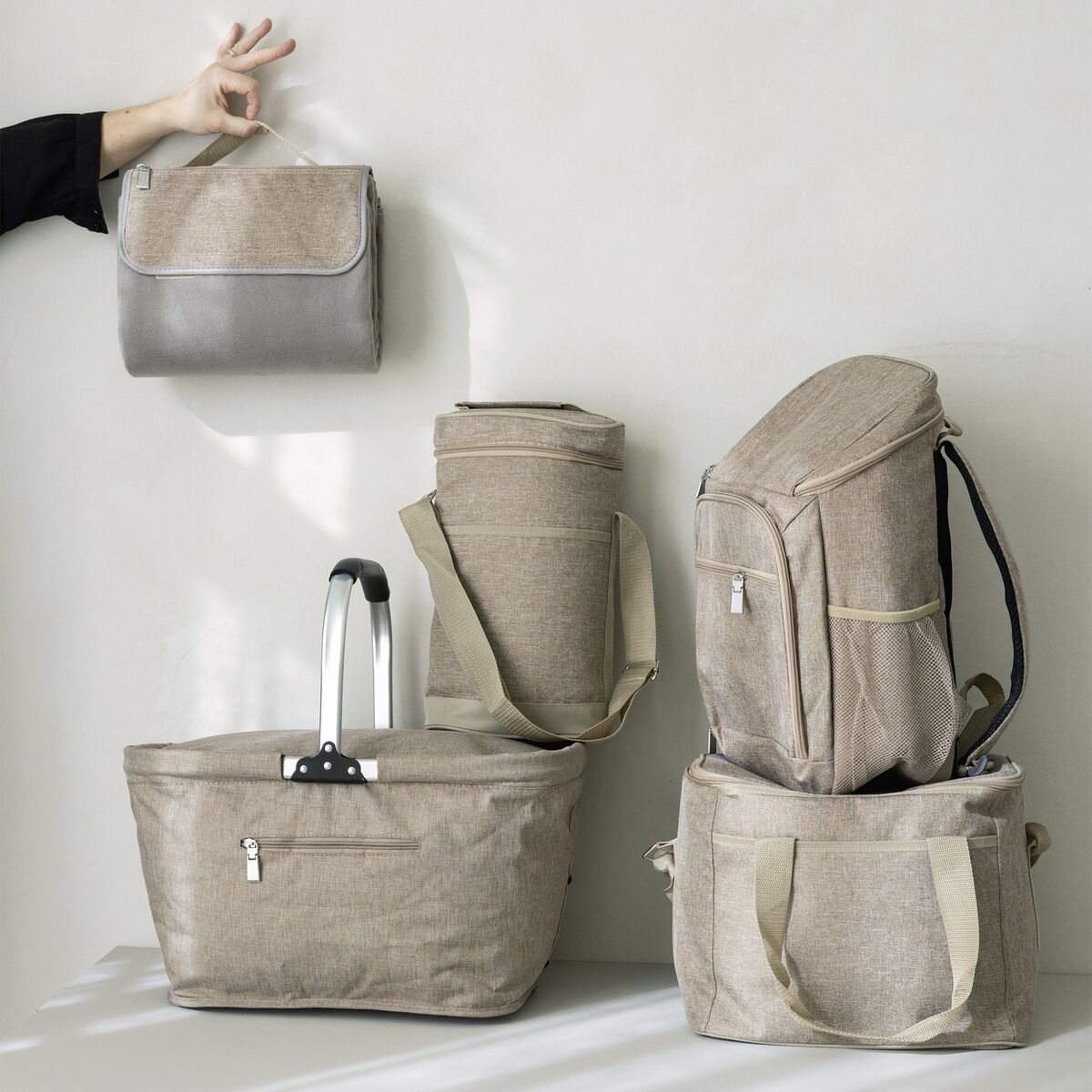 City høy kjølebag, beige