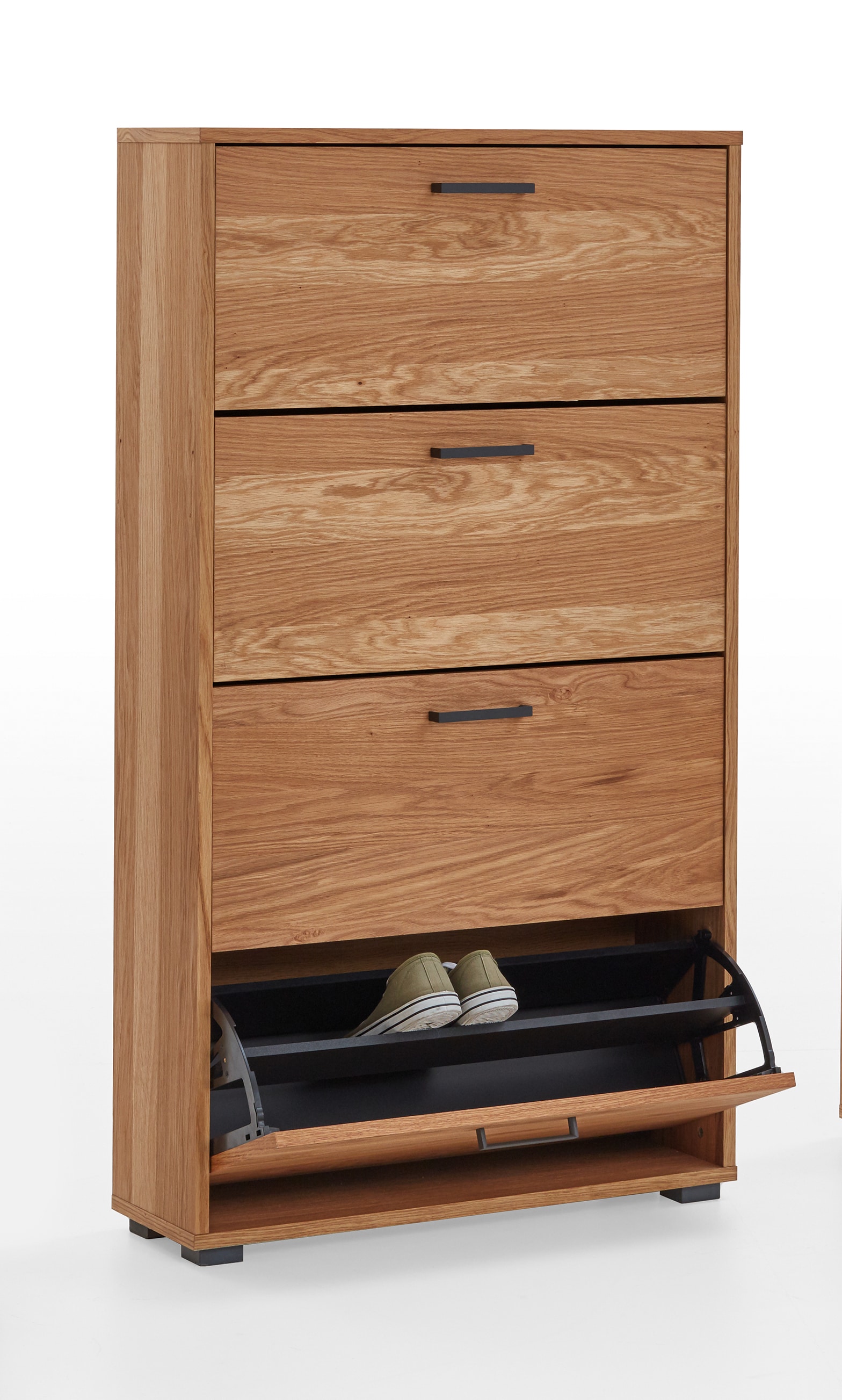 Schuhschrank 78 x 138 cm Eiche furniert/geölt