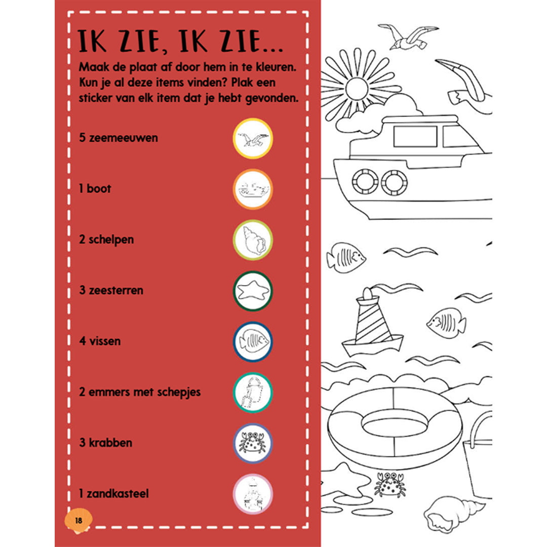 uitgeverij rebo activiteitenboek met stickers in de zee 1000 stickers