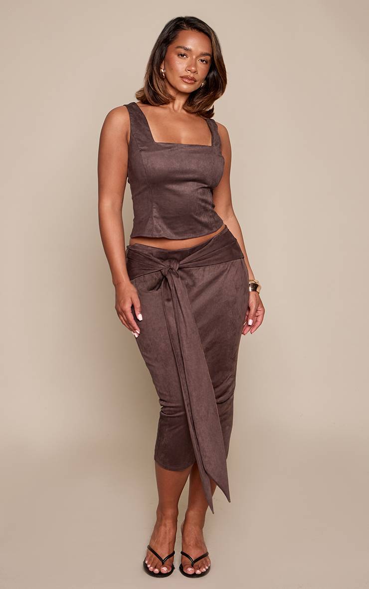 Chocolat Top Corset En Synthétique Shape