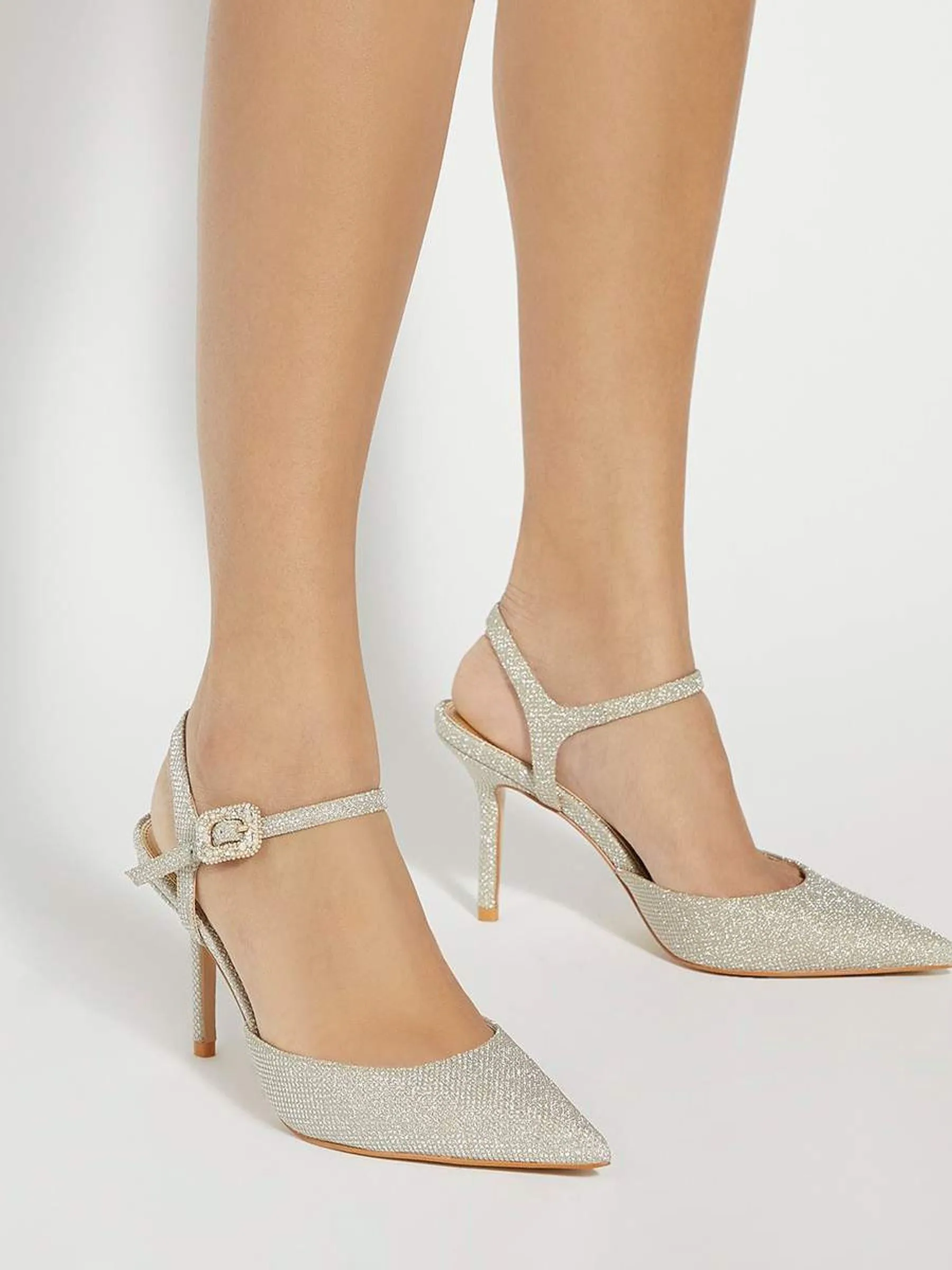 Champagne-goud - Dune London Channel Y Back Open Court Heels