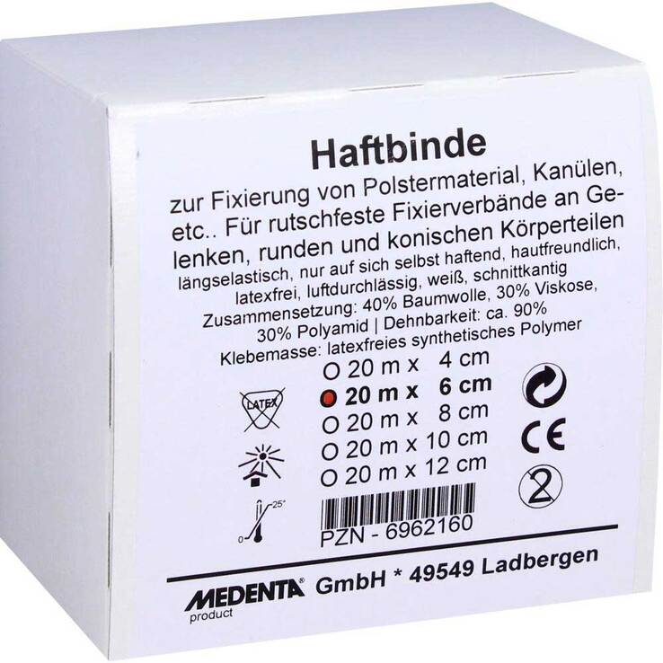 Haftbinde elastisch 6 cm x 20 m, 1 St