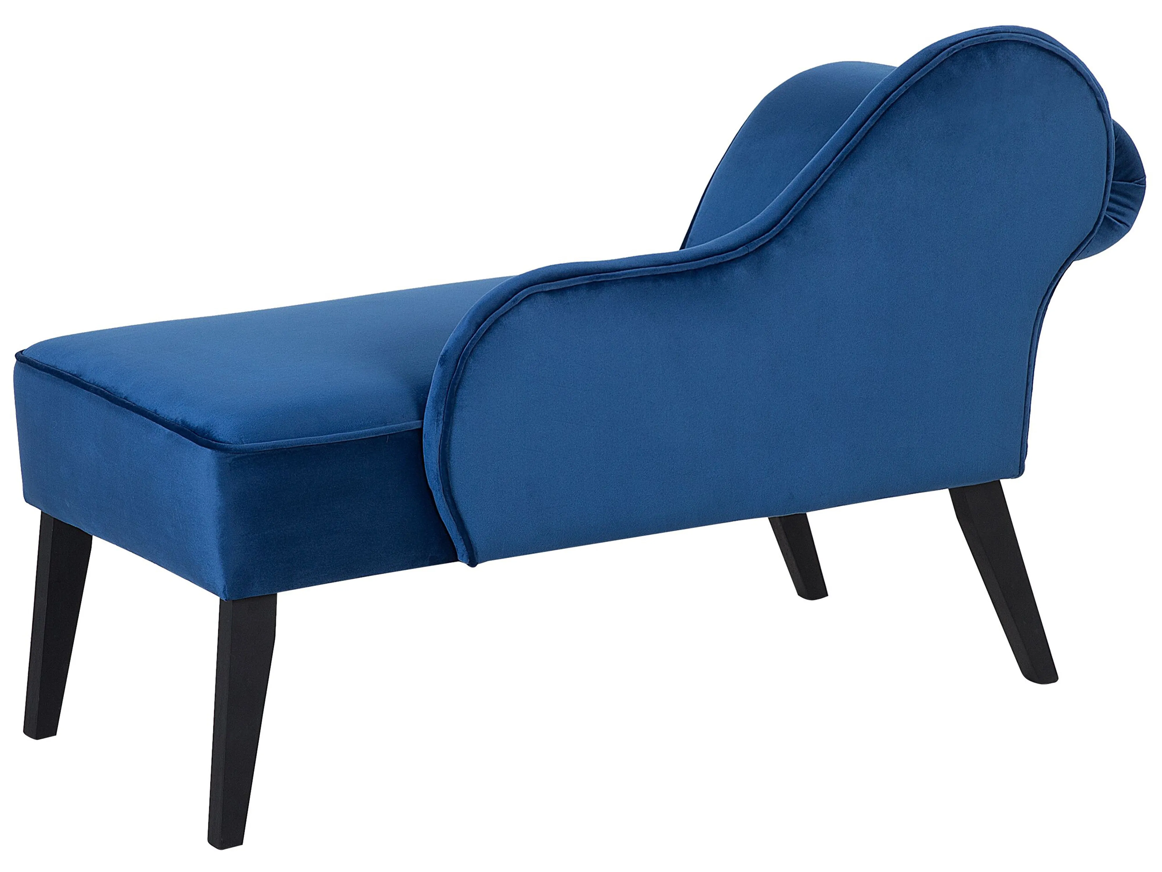 Linkszijdige chaise longue BIARRITZ Fluweel Marineblauw