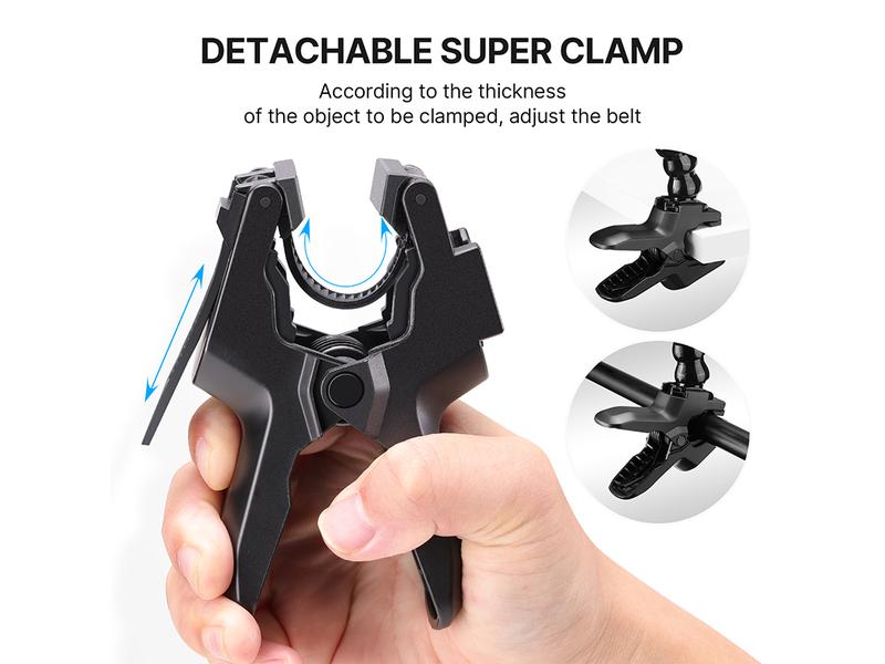 Ulanzi Smartphone-Stativ MP-4 Handyhalterung mit Superklemme und verstellbarem Schwanenhals