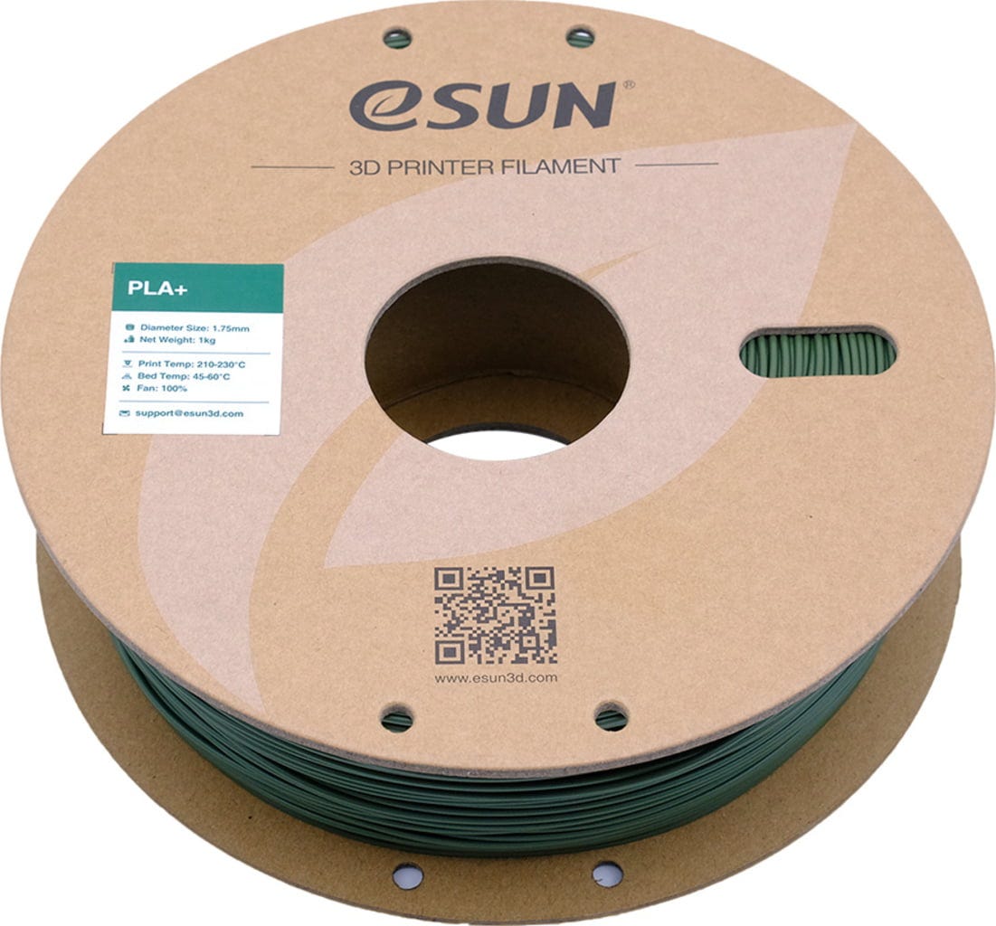 eSUN  PLA+ Olive Green, 1,75 mm / 1000 g    PLA-Filament mit verbesserten physikalischen Eigenschaften