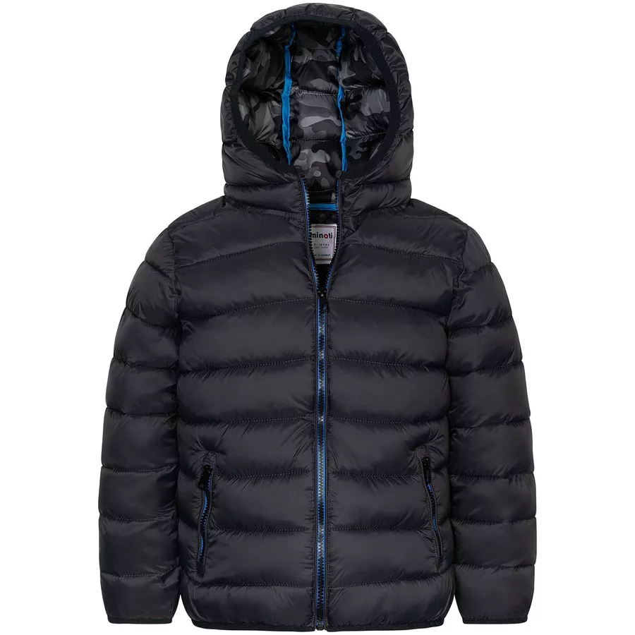 MINOTI Steppjacke mit Kapuze Dunkelgrau