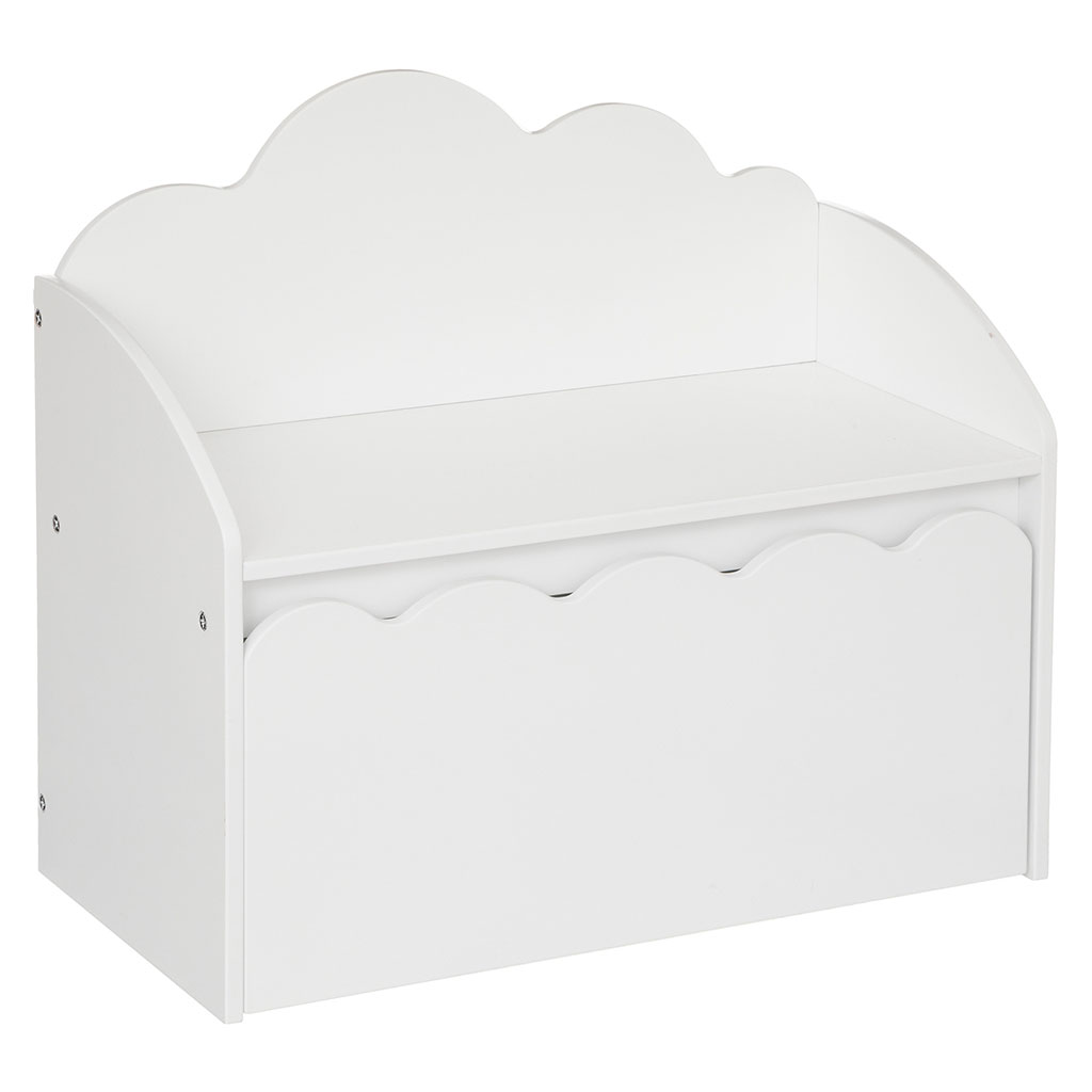 Banc coffre de rangement DOUCEUR nuage 60x30x53.4cm