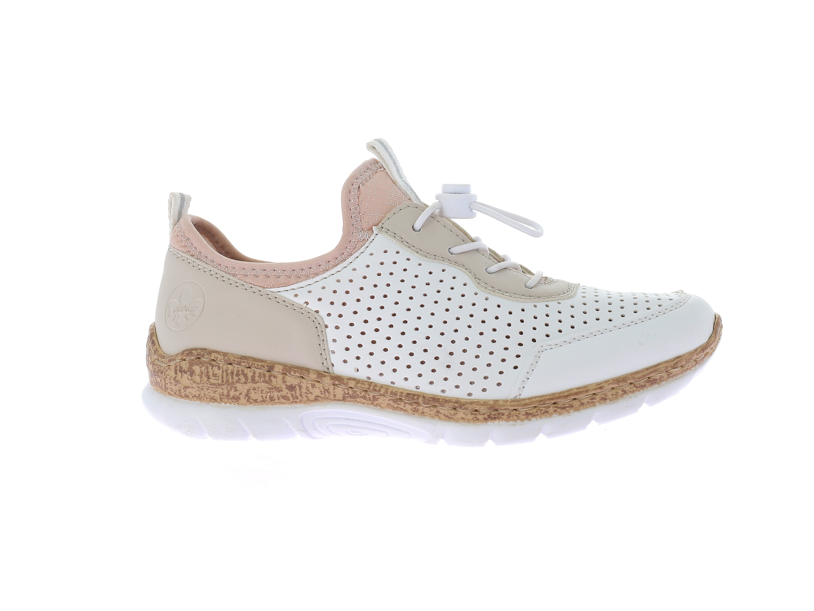 Rieker-N4286 Matières combinées Blanc multi