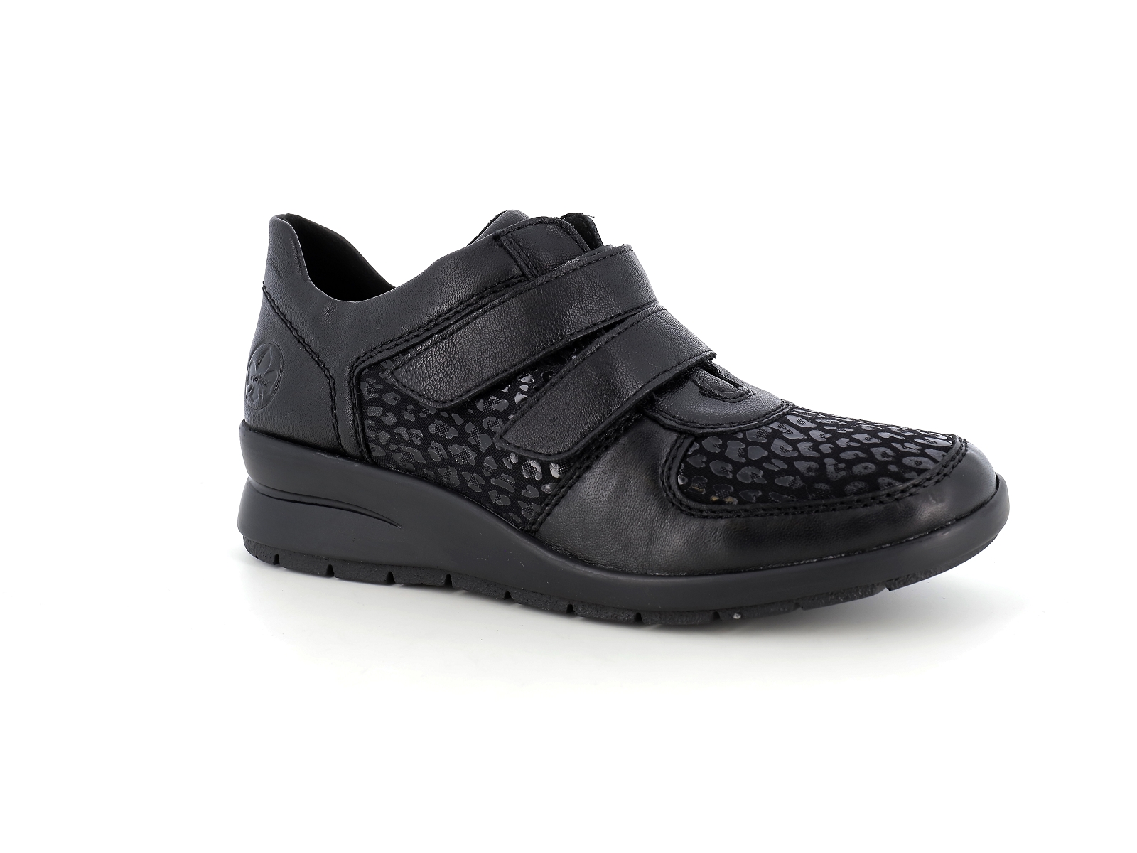 Rieker-L4868 Matières combinées Noir