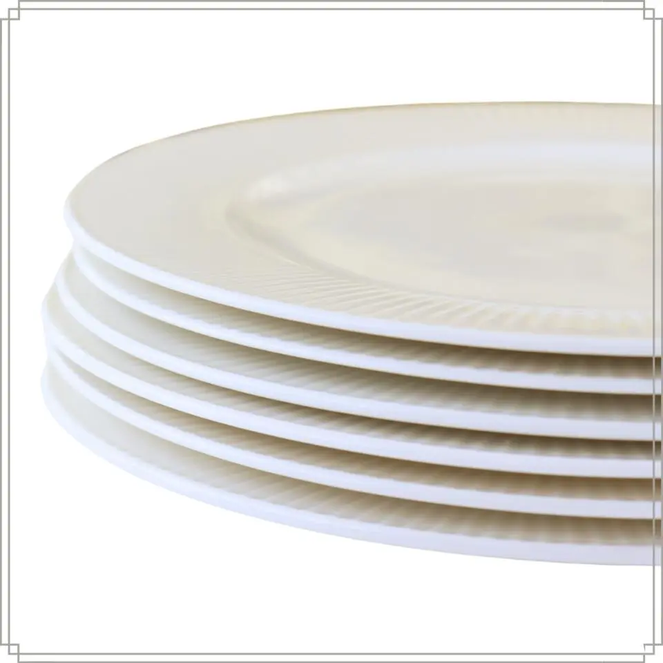 OTIX Dinerborden Bordenset 6 Persoons 27cm Wit Porselein LUNA
