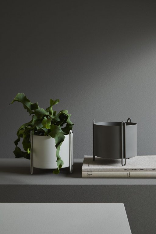 Woud Pidestall plantenbak small taupe