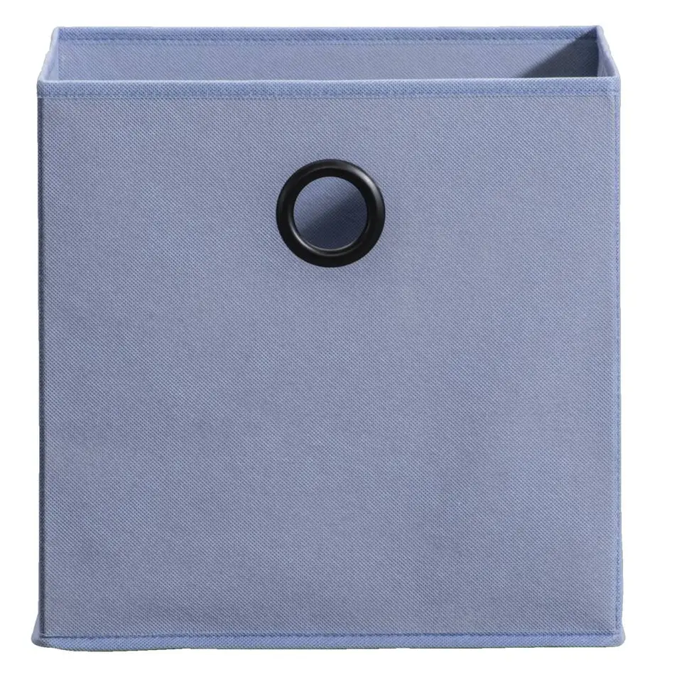 Opbergbox Kenzi stof - blauw - 31x31x31 cm