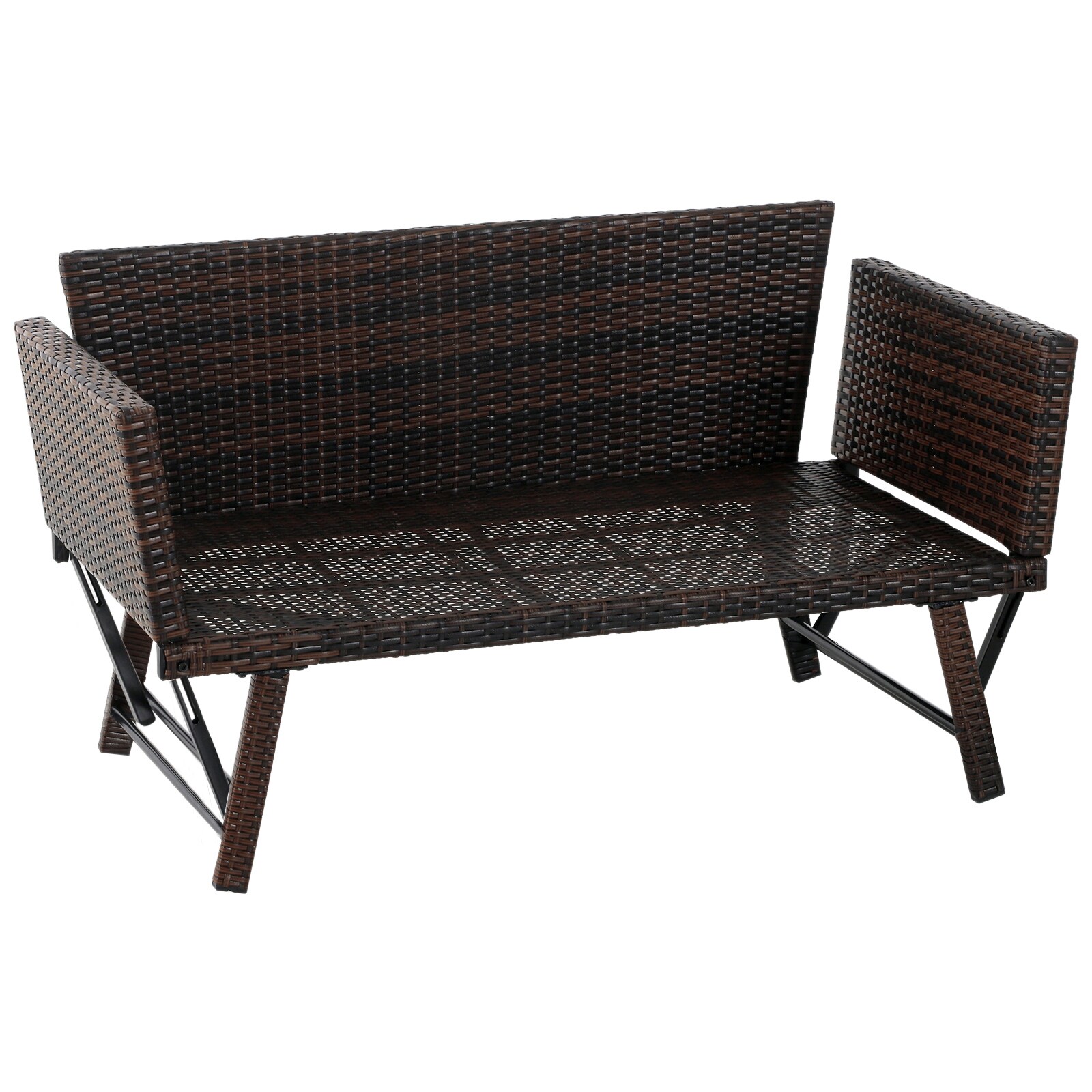 Outsunny Gartensofa mit klappbaren Armlehnen 129 x 66 x 67 cm (LxBxH)
