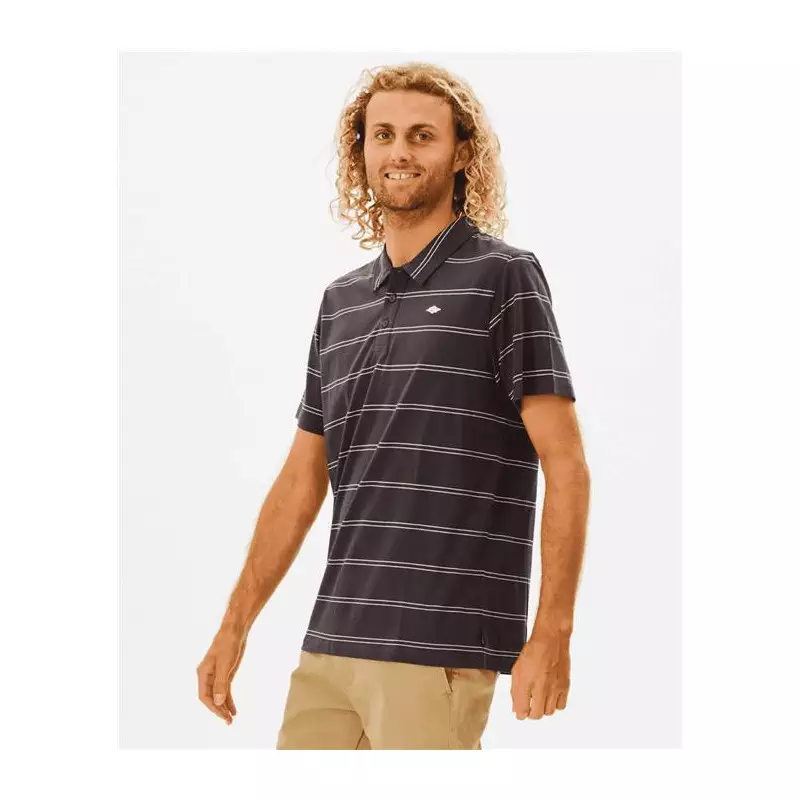 Polo RIPCURL Plain Stripe Polo Washed Black