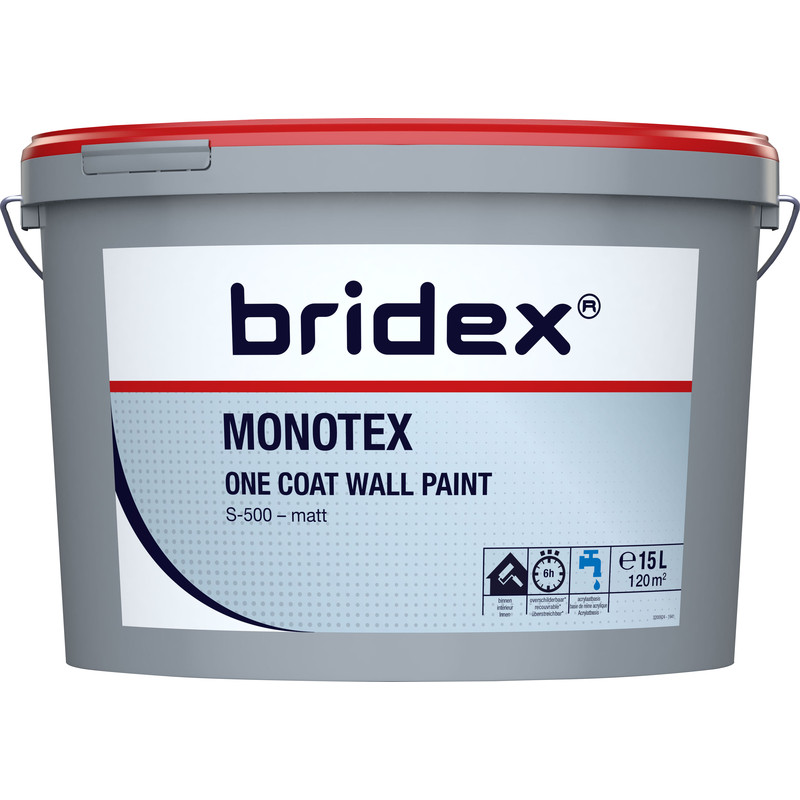 Bridex Monotex muurverf extra dekkend mat 15L wit