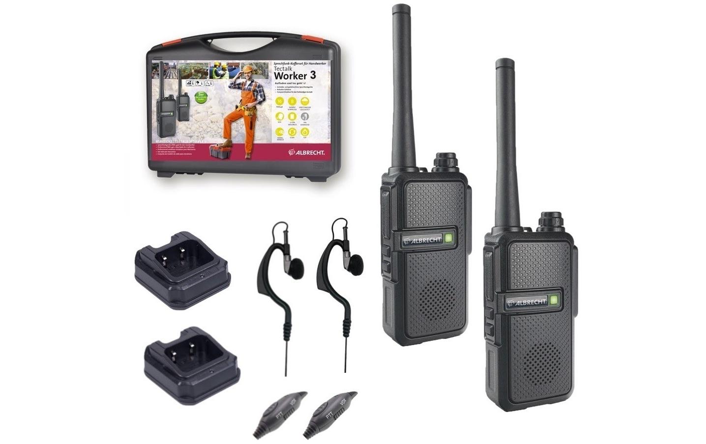 Funkgeräte-Set Tectalk Worker 3 2er-SetZwei professionelle Handfunkgeräte im Kofferset