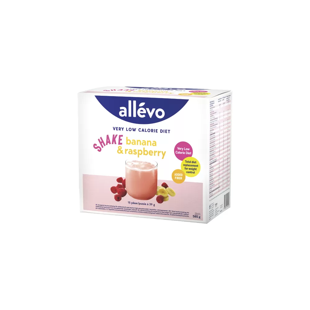Allévo VLCD Shake Banana & Raspberry - 15x39 g