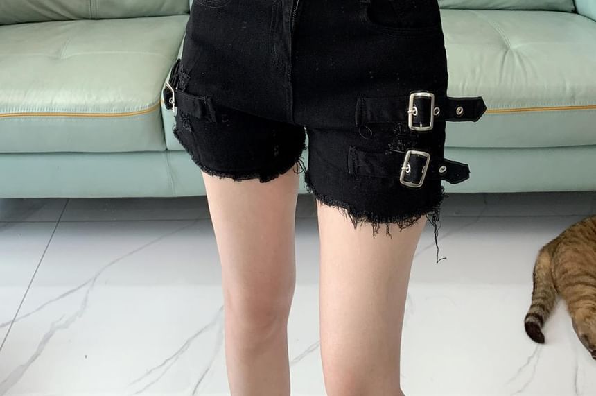 Chisan - Lage taille jeans met gespen
