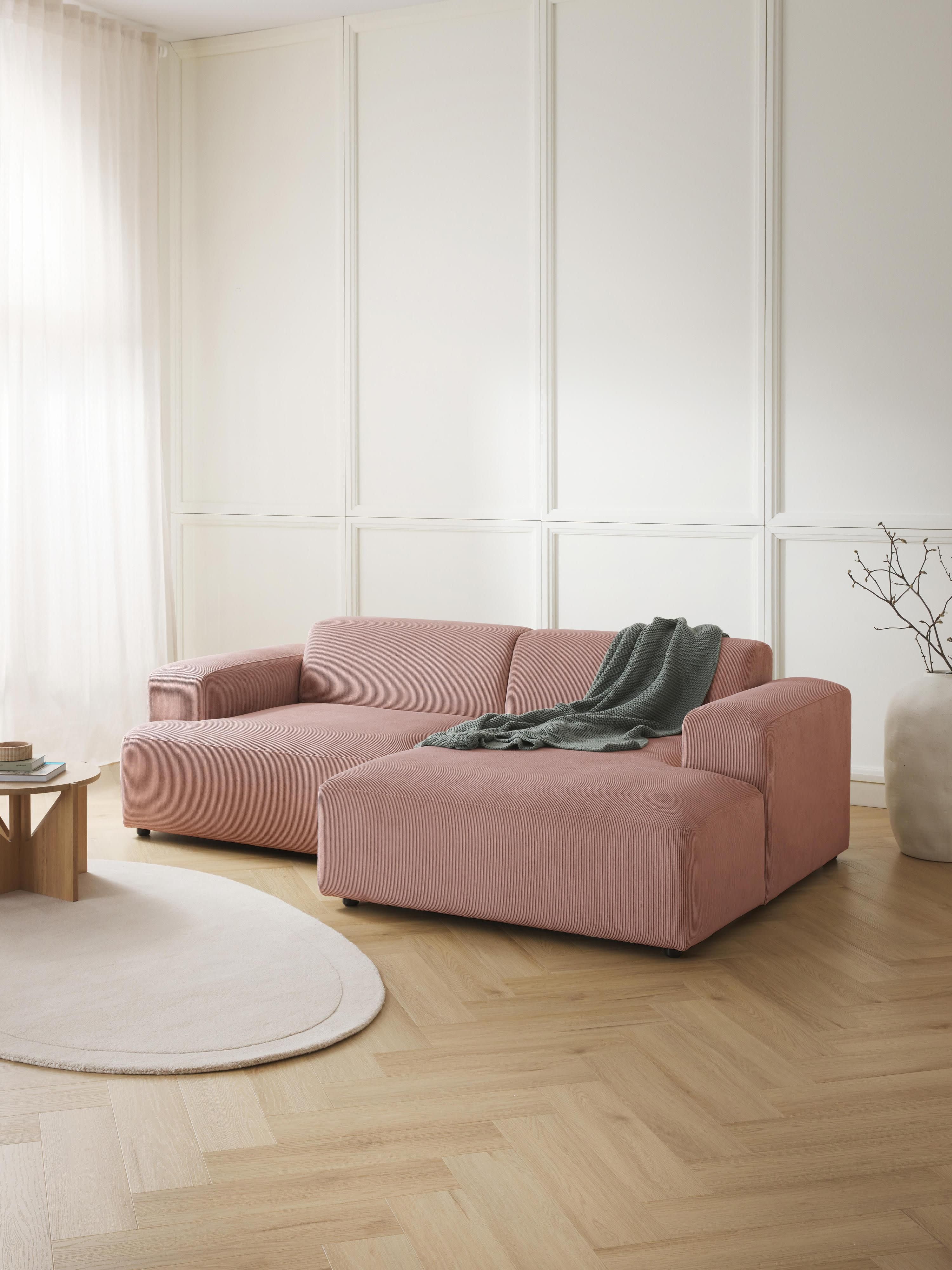 Corduroy hoekbank Melva (3-zits)