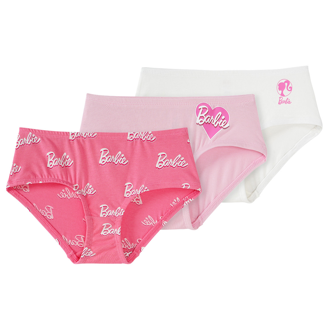 Yigga 3 Barbie Pantys mit Prints rosa / pink / weiss