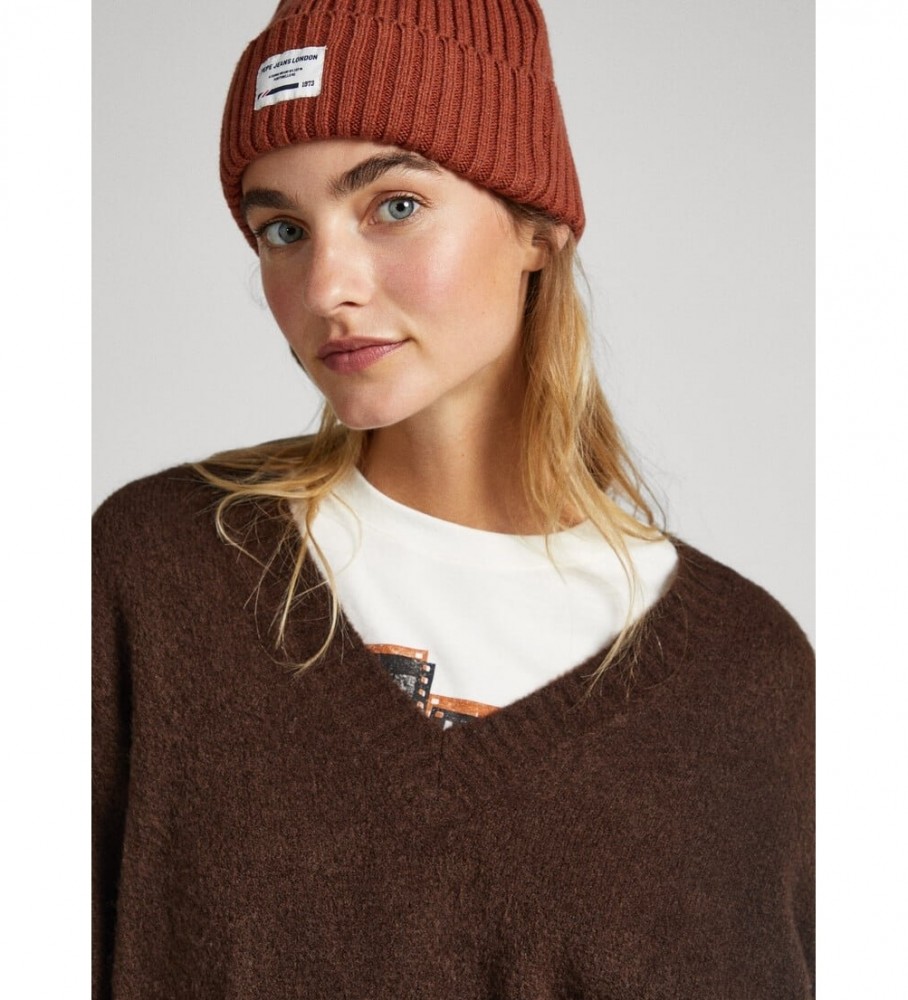 Pepe Jeans Camisola Denisse V castanho