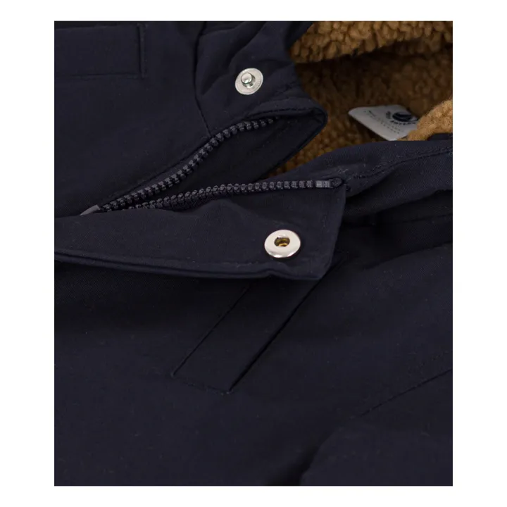 Petit Bateau Parka Doublée Sherpa | Bleu marine