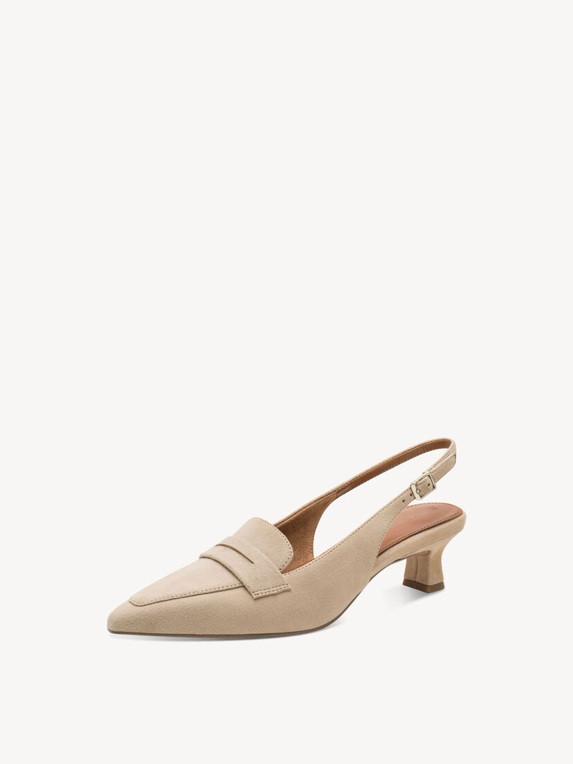 Leren Slingpumps - beige