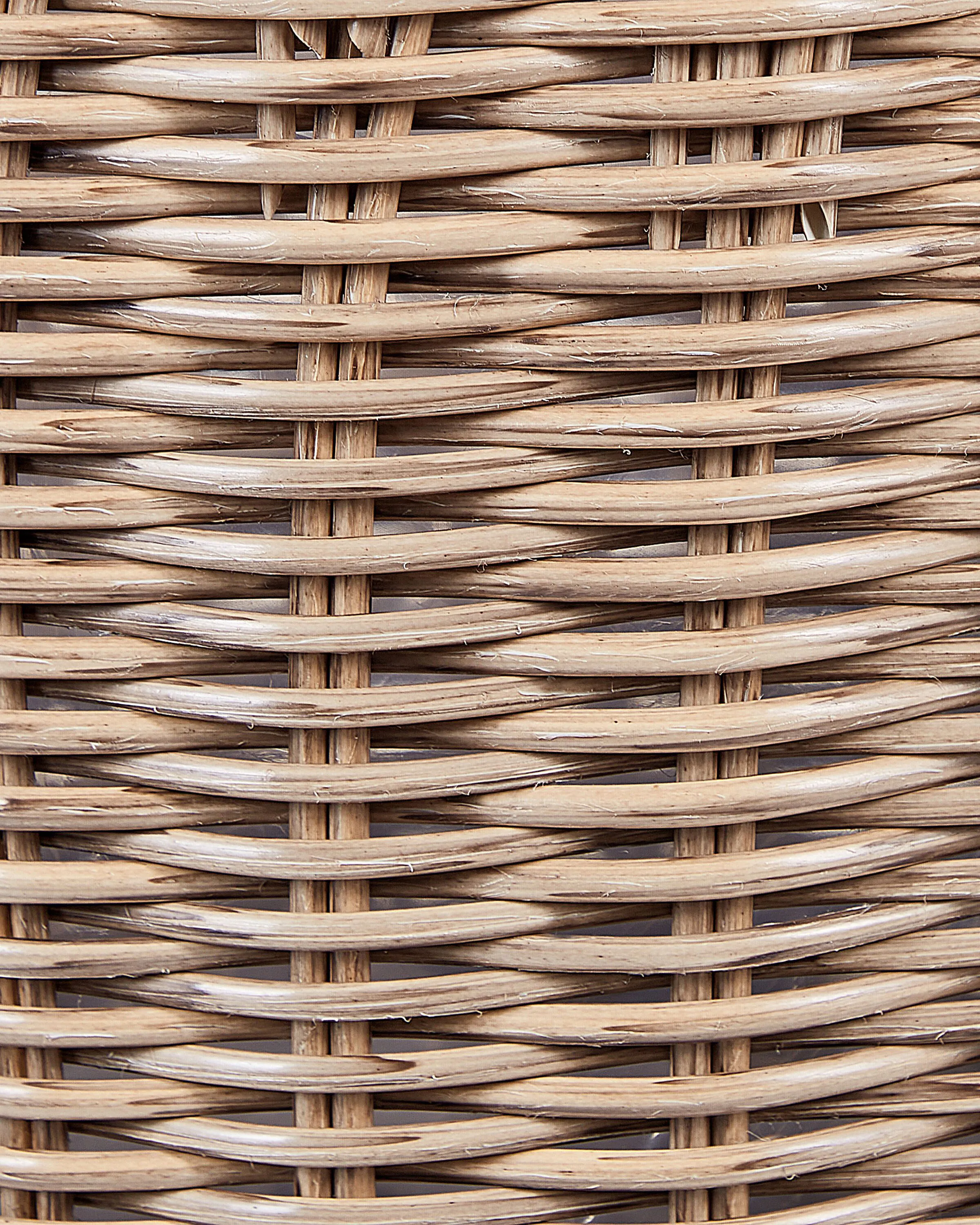 Set van 3 bloempotten PENDULA PE rotan 33/37/45 cm Natuurlijk