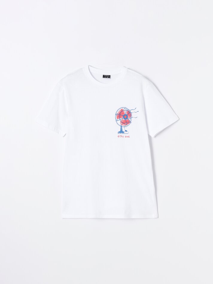Pacote com 4 camisetas estampadas - Pretas