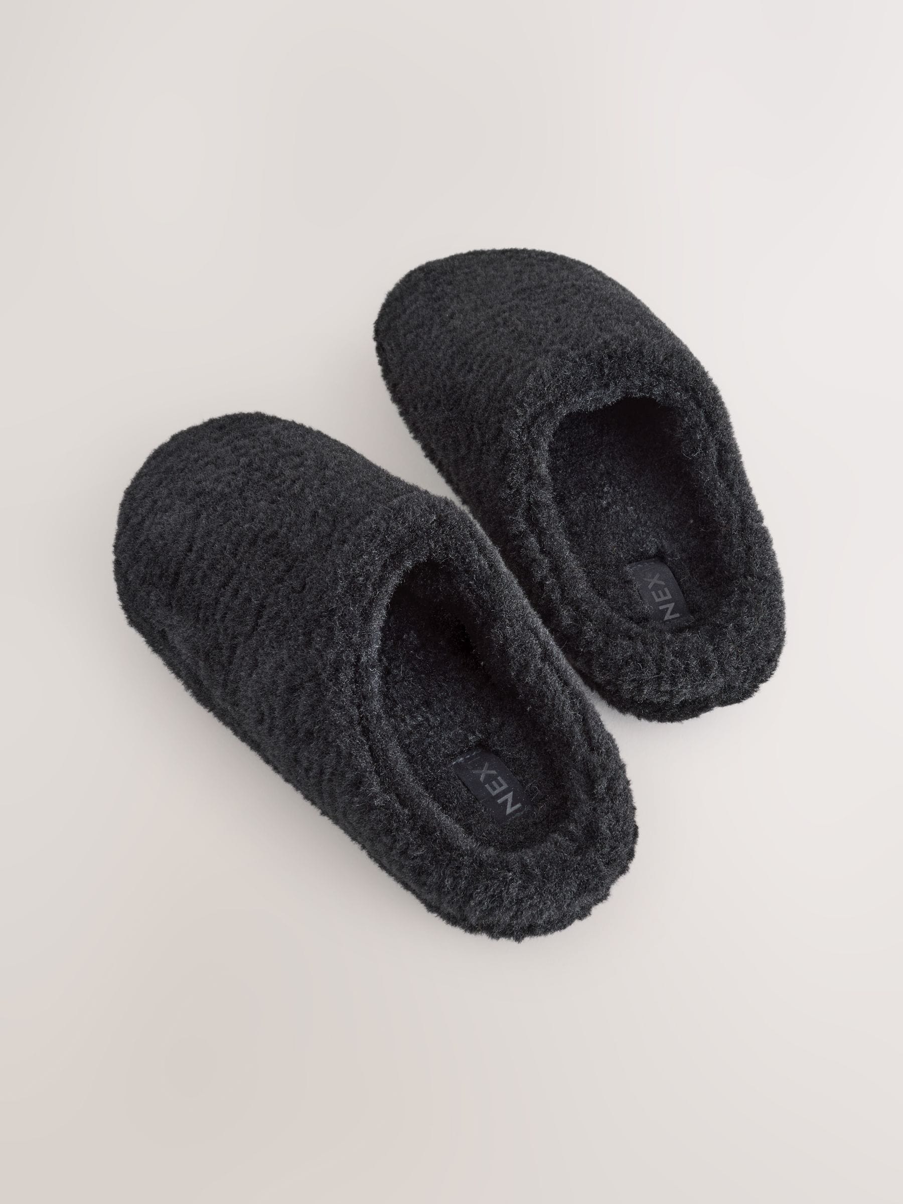 Zwart - Pantoffels met imitatiebont
