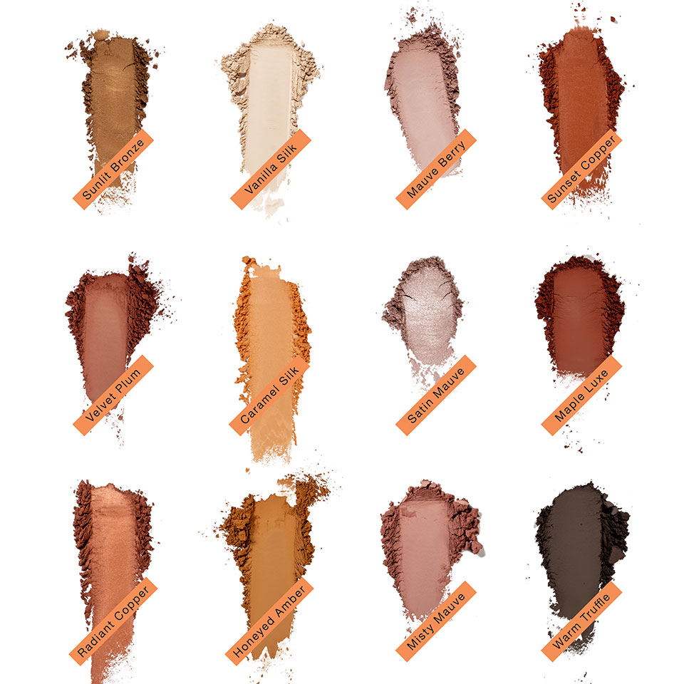 Kryolan - Velvet #1 Vision Eye Shadow Palette, 12 Farben