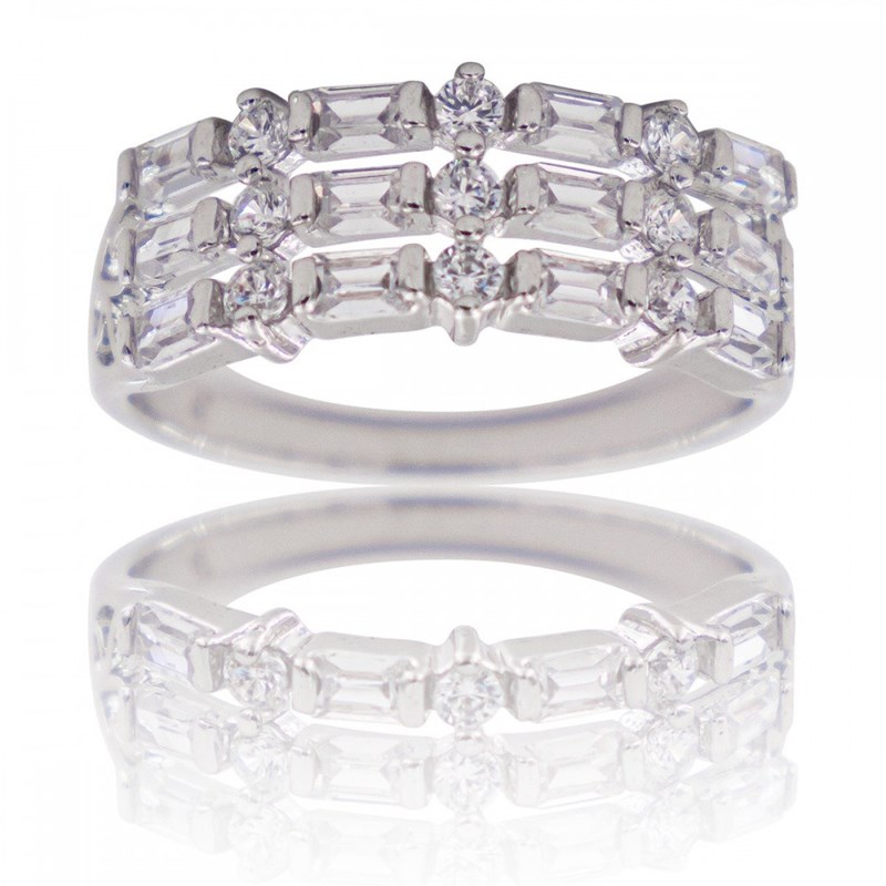 Bague Femme Rhodium PIERRA