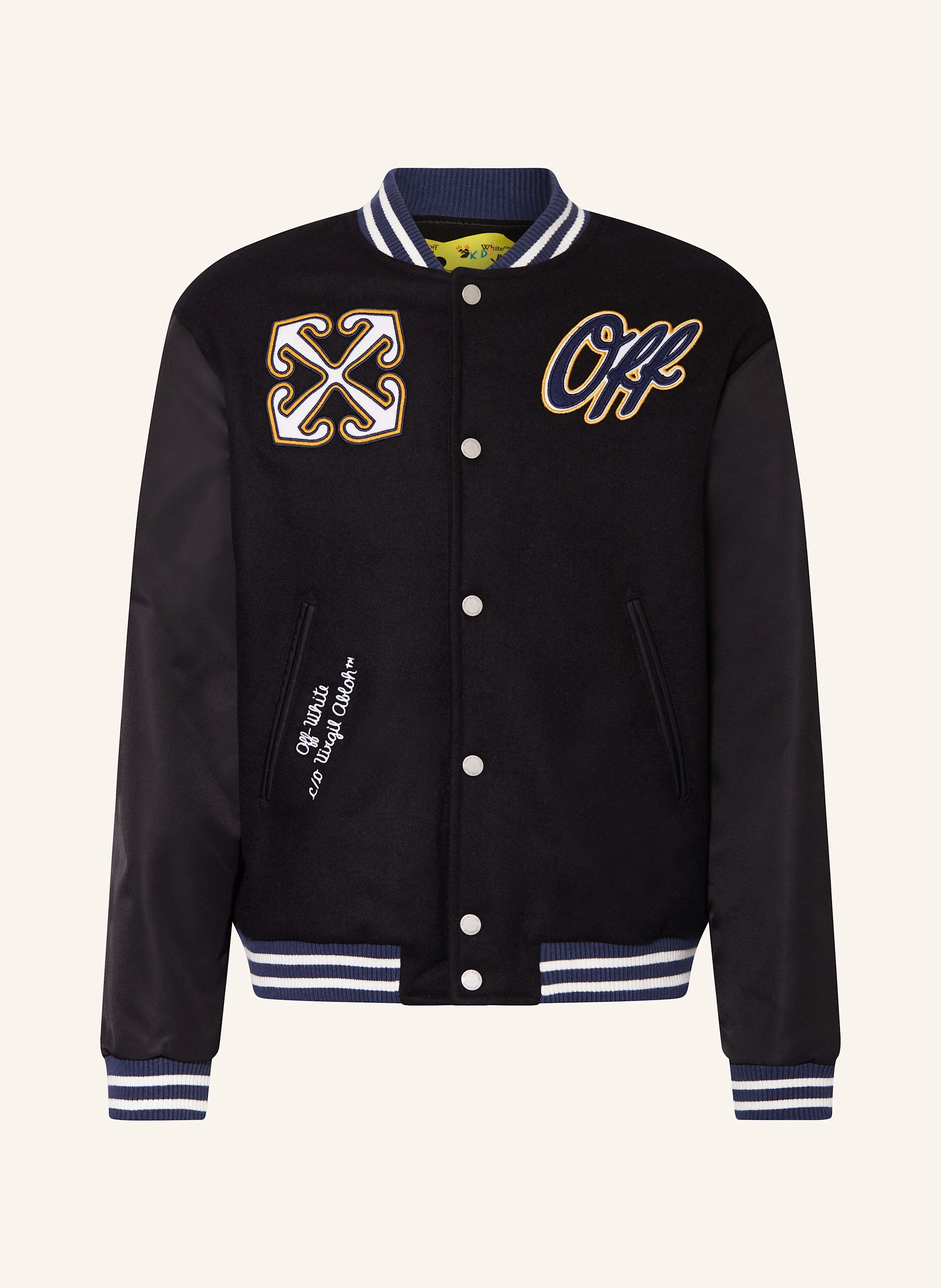 Off-White Blouson im Materialmix