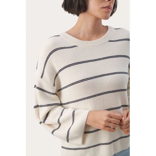 Part Two Elysia Striktrøje, Dark Navy Stripe, S
