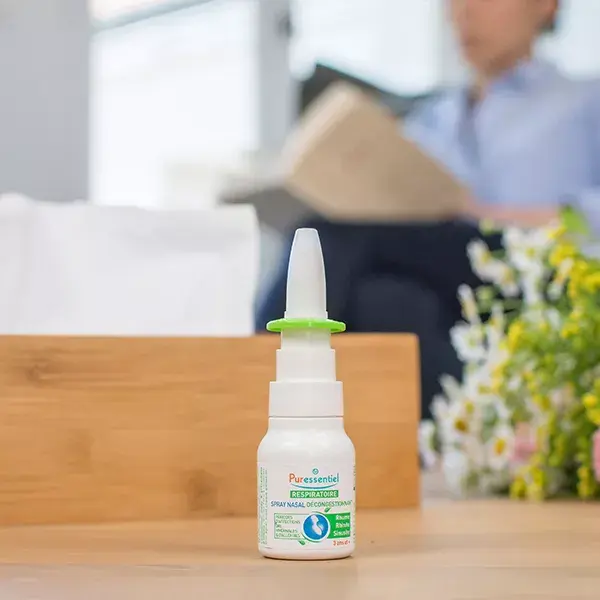 Spray Nasal Descongestionante Respiratório Puressentiel com Óleos Essenciais Orgânicos 15ml