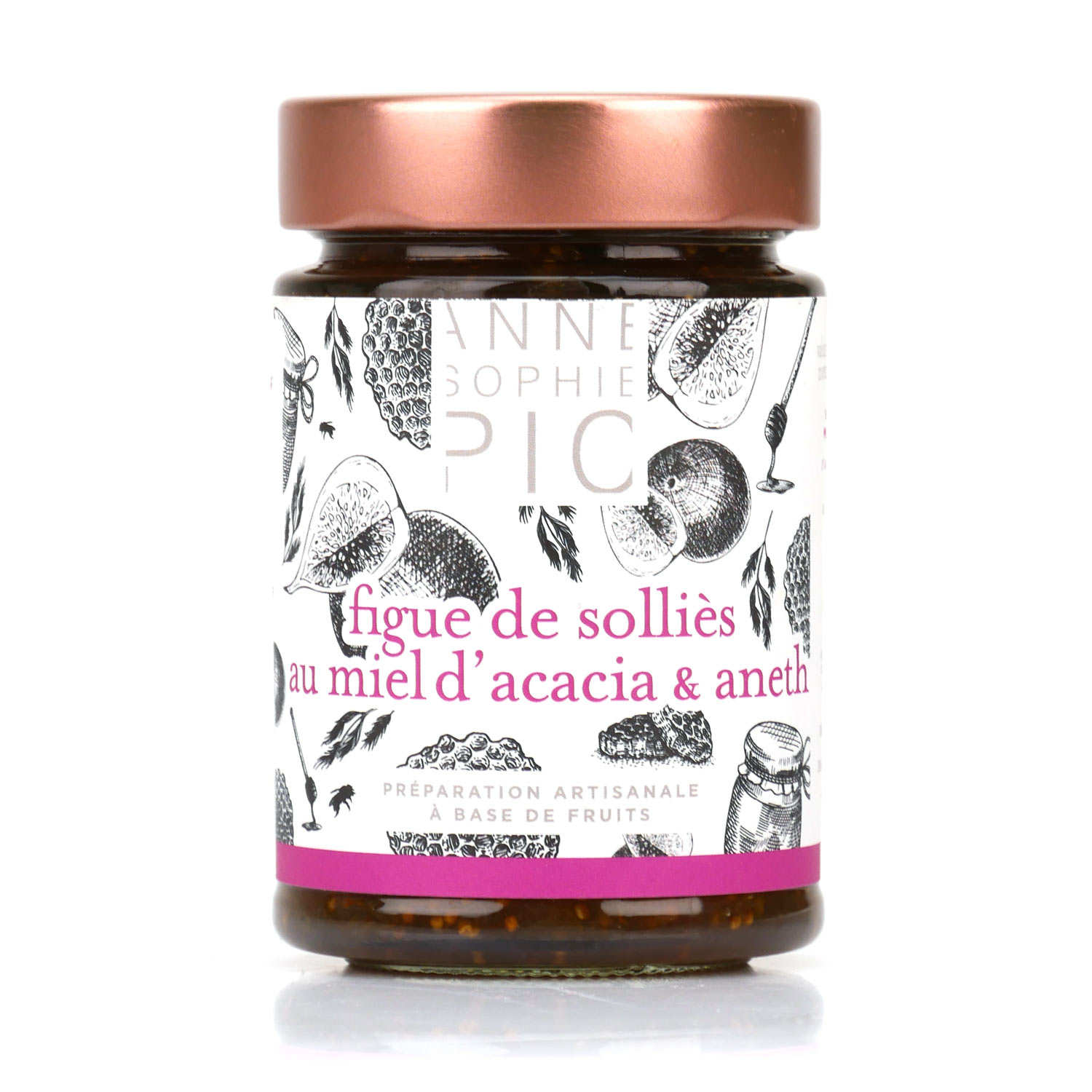 Confiture de figue de Solliès miel d'acacia et aneth