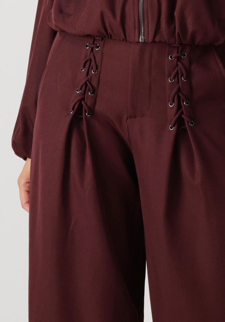 bordeaux co'couture pantalon luna eyelet wide long pant
