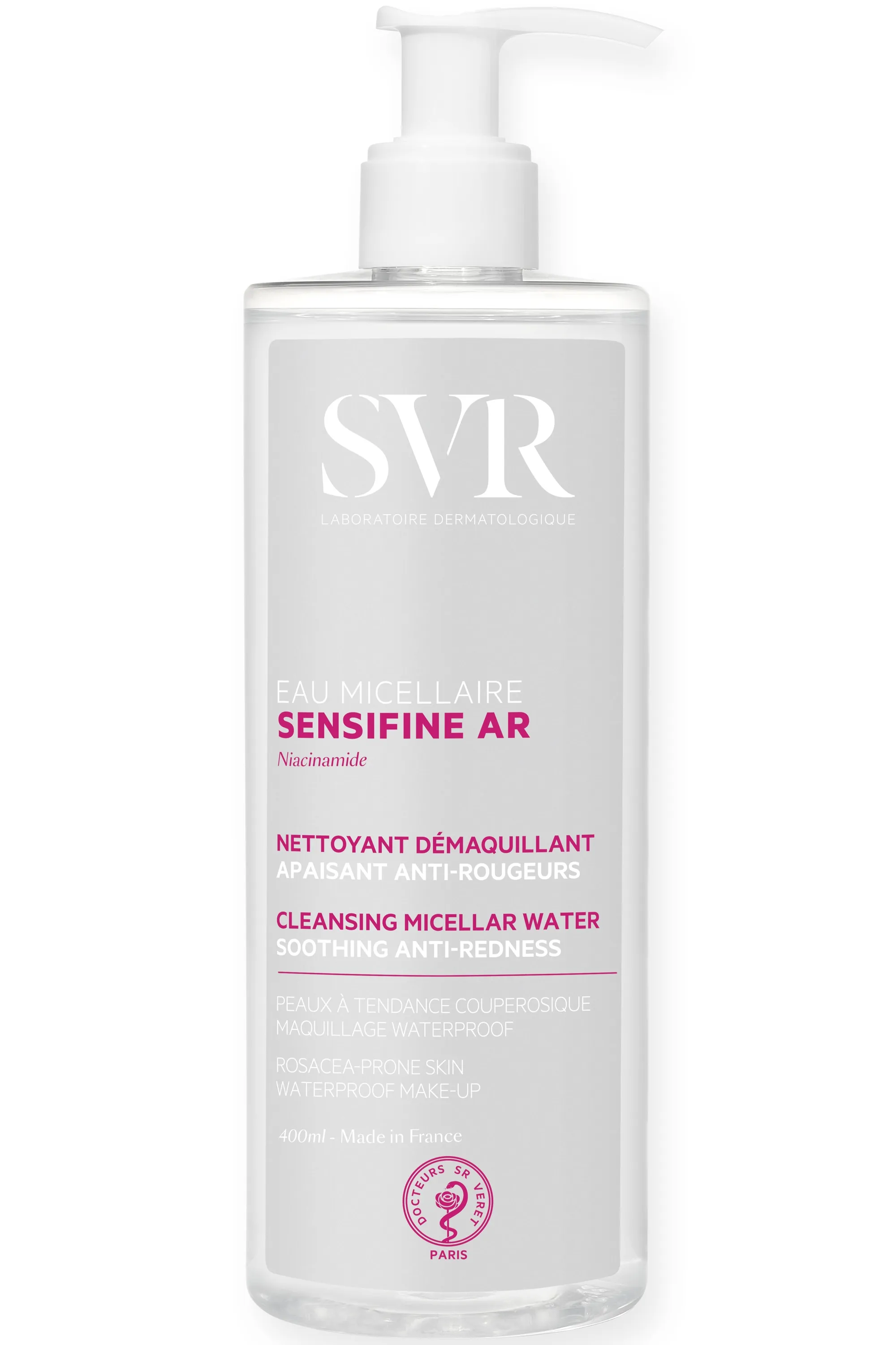 SVR Eau micellaire apaisante anti-rougeurs Sensifine AR rechargeable